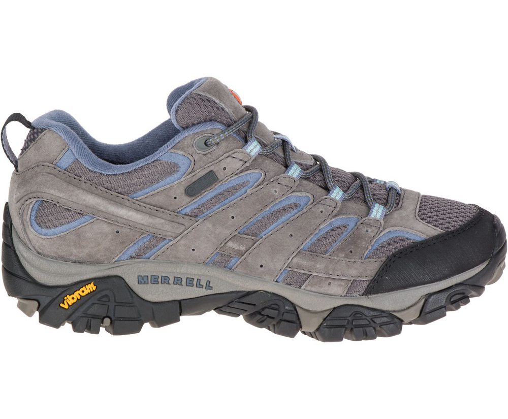 Merrell Hiking Shoes Grey - Moab 2 Waterproof - Womens 49NAKOZBY